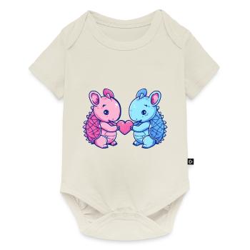 Armadillo Couple Love Couple In Love - Baby Premium short-sleeve bodysuit - off white - Front