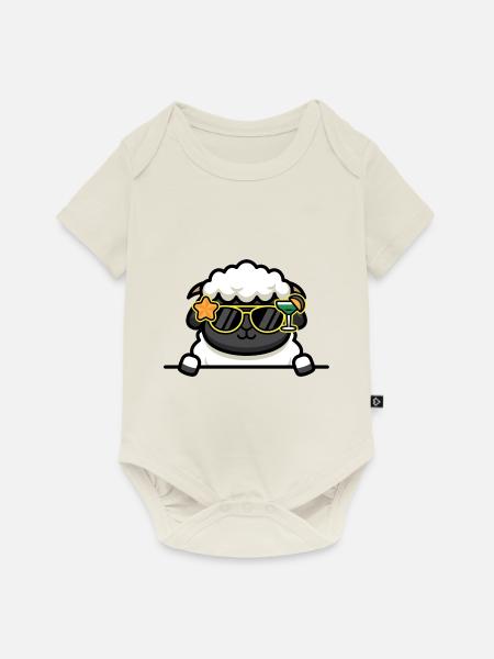 Kühles Lammfleisch - Baby Premium Kurzarmbody - Naturweiß