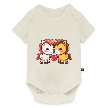 Horse Couple Love Couple In Love - Baby Premium short-sleeve bodysuit - off white - Front