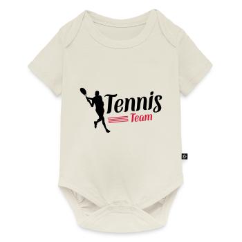 symbole de l'équipe de tennis - Body à manches courtes Premium Bébé - blanc cassé - Devant