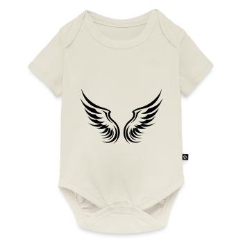 Wings symbol silhouette - Baby Premium short-sleeve bodysuit - off white - Front