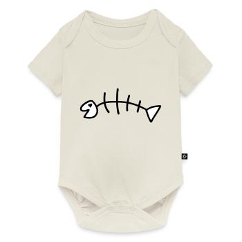 Fischgräten-Liebe - Baby Premium Kurzarmbody - Naturweiß - Vorne