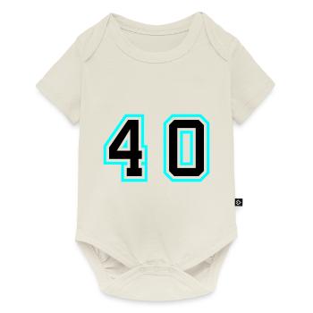 40 Zahl symbol - Baby Premium Kurzarmbody - Naturweiß - Vorne