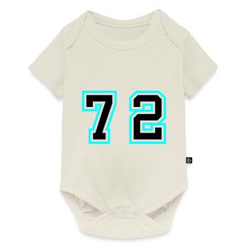 72 Symbole numérique - Body à manches courtes Premium Bébé - blanc cassé - Devant