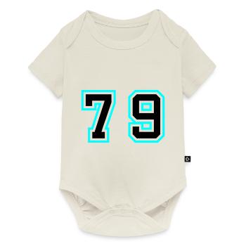 79 Zahl Symbol - Baby Premium Kurzarmbody - Naturweiß - Vorne