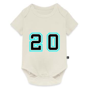Symbole de 20 chiffres - Body à manches courtes Premium Bébé - blanc cassé - Devant
