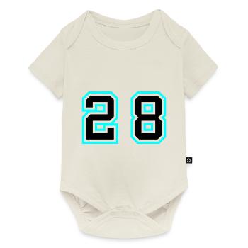 28 Zahl symbol - Baby Premium Kurzarmbody - Naturweiß - Vorne