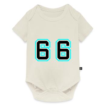 66 Symbole numérique - Body à manches courtes Premium Bébé - blanc cassé - Devant