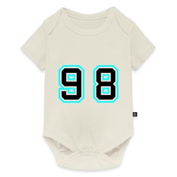 98 Symbole numérique - Body à manches courtes Premium Bébé - blanc cassé - Devant