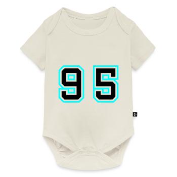 95 Symbole numérique - Body à manches courtes Premium Bébé - blanc cassé - Devant