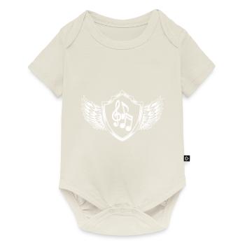 Musiknoten Wappen - Baby Premium Kurzarmbody - Naturweiß - Vorne