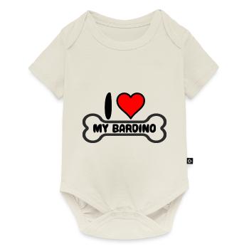 Bardino Majorero Canario J’aime mon - Body à manches courtes Premium Bébé - blanc cassé - Devant