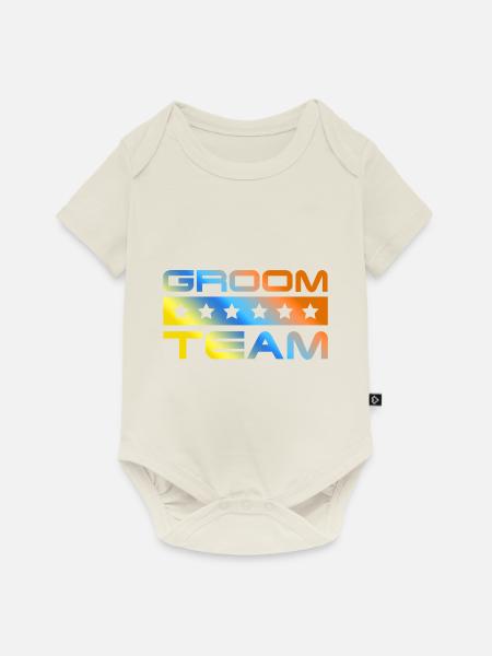 Groom Crew Bunt - Baby Premium Kurzarmbody - Naturweiß