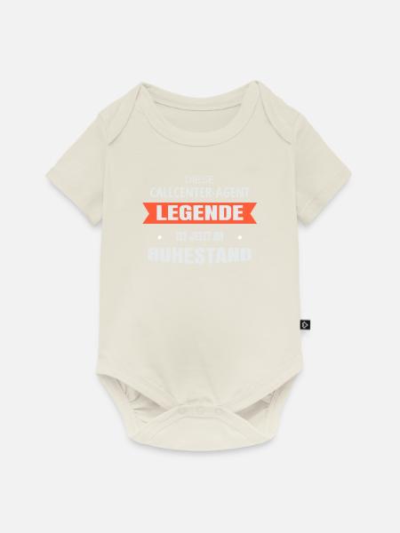 Rente Ruhestand Pension Callcenter-Agent - Baby Premium Kurzarmbody - Naturweiß