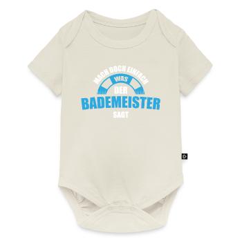 Bademeister Rettungsschwimmer Schwimmmeister - Baby Premium Kurzarmbody - Naturweiß - Vorne