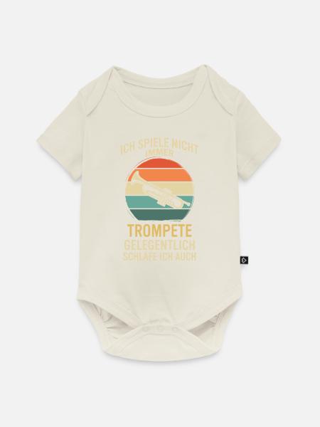 Trompete Trompetenspieler Trompeter - Baby Premium Kurzarmbody - Naturweiß