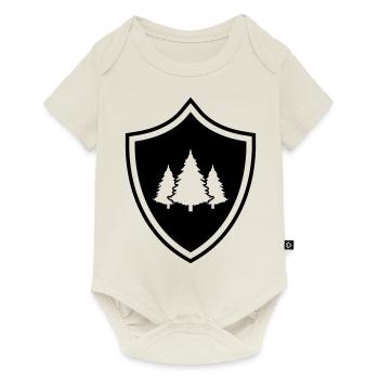 Tree Coat of Arms Forest Fir - Baby Premium short-sleeve bodysuit - off white - Front