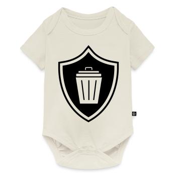Garbage can coat of arms - Baby Premium short-sleeve bodysuit - off white - Front