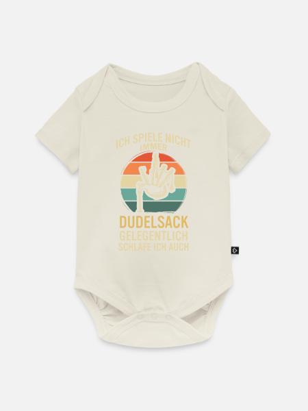 Dudelsack Dudelsackspieler Sackpfeife - Baby Premium Kurzarmbody - Naturweiß