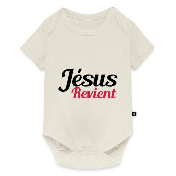 Jesus comes back - Baby Premium short-sleeve bodysuit - off white - Front