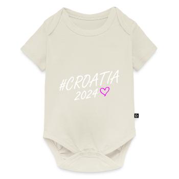 Croatia 2024 Heart Trip - Baby Premium short-sleeve bodysuit - off white - Front