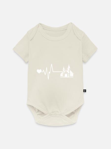 Kirche Puls Herzschlag - Baby Premium Kurzarmbody - Naturweiß