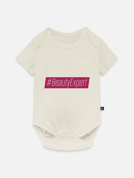 Schönheits Experte - Baby Premium Kurzarmbody - Naturweiß
