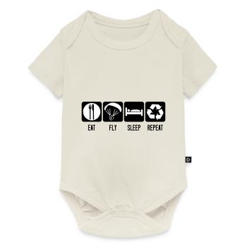 Paramoteur Eat Fly Sleep Repeat - Paramoteur Blanc - Body à manches courtes Premium Bébé - blanc cassé - Devant
