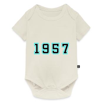 1957 Année Anniversaire - Body à manches courtes Premium Bébé - blanc cassé - Devant
