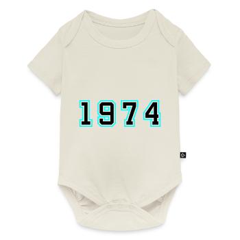 1974 Year Birthday - Baby Premium short-sleeve bodysuit - off white - Front