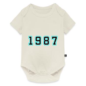 1987 Year Birthday - Baby Premium short-sleeve bodysuit - off white - Front