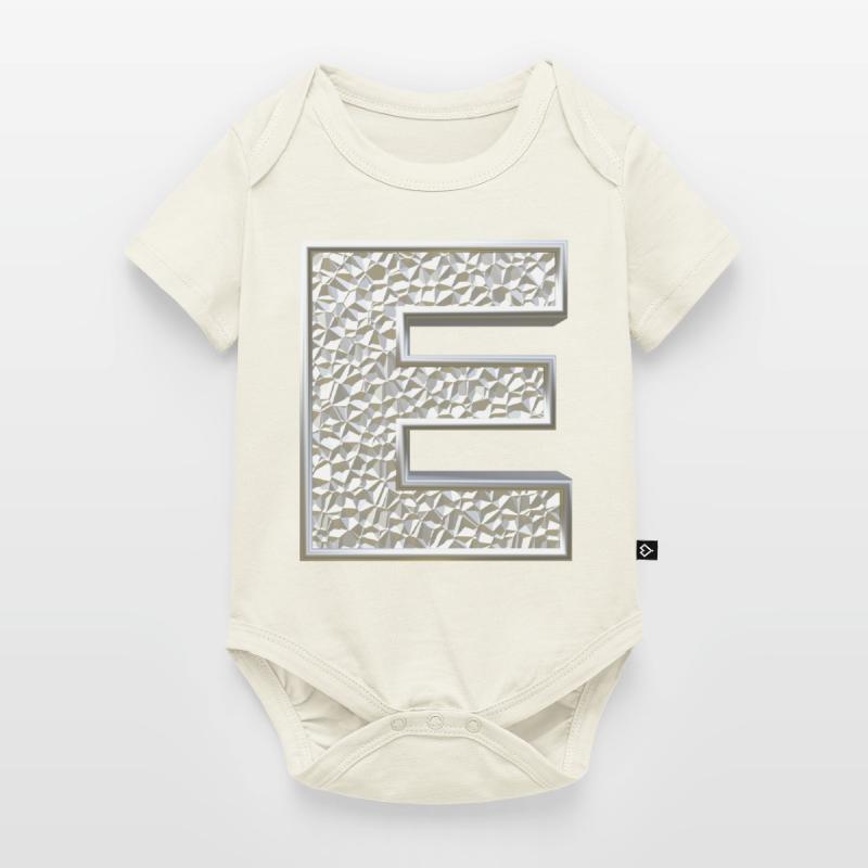 E, lettre, lettre E, initiale, initiale E, monogramme, Body à manches courtes Premium Bébé