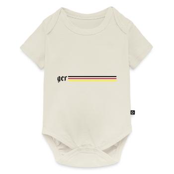 ger allemagne drapeau ligne - Body à manches courtes Premium Bébé - blanc cassé - Devant