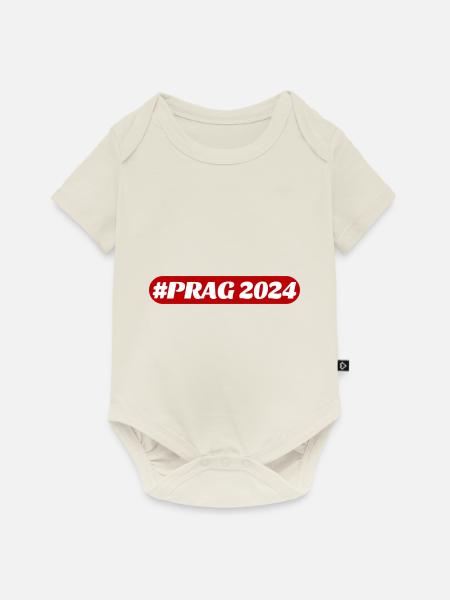 Prag 2024 - Baby Premium Kurzarmbody - Naturweiß