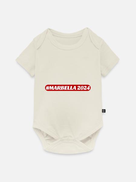 Marbella 2024 - Baby Premium Kurzarmbody - Naturweiß