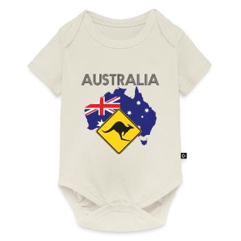 Australia TShirt - Australia T-Shirt - Baby Premium short-sleeve bodysuit - off white - Front