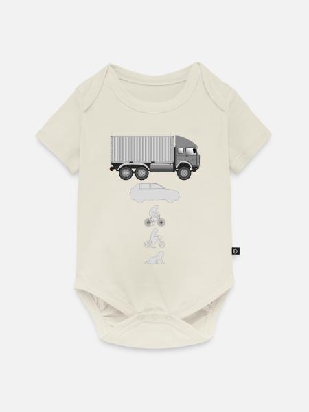 Evolution Container LKW - Baby Premium Kurzarmbody - Naturweiß