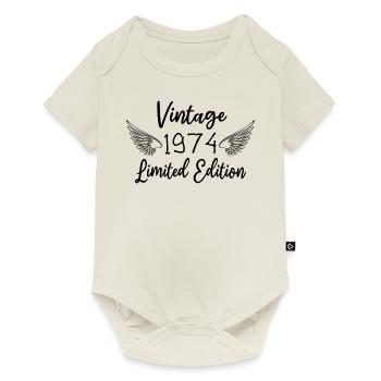 Anniversaire 1974 né en 1974 meilleure année 1974 - Body à manches courtes Premium Bébé - blanc cassé - Devant