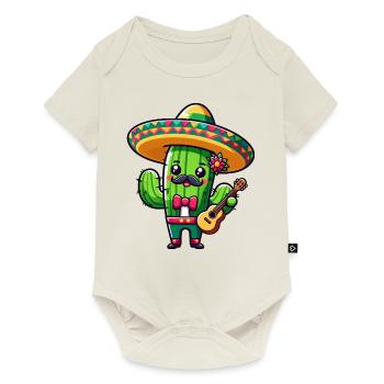 Cinco de Mayo Cactus Mariachi Guitarist - Baby Premium short-sleeve bodysuit - off white - Front