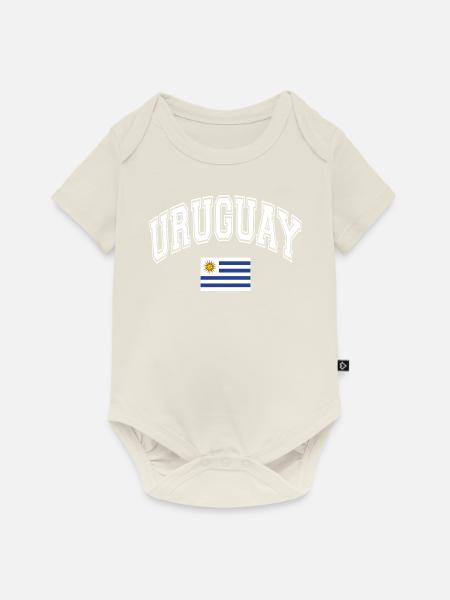 Uruguay Flagge - Baby Premium Kurzarmbody - Naturweiß