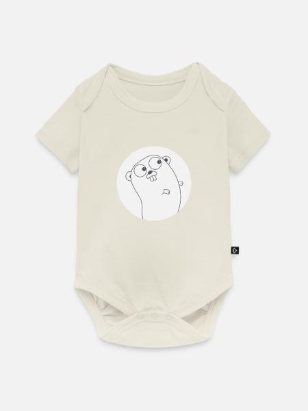 Golang Gopher Programmierer T-Shirt - Baby Premium Kurzarmbody - Naturweiß