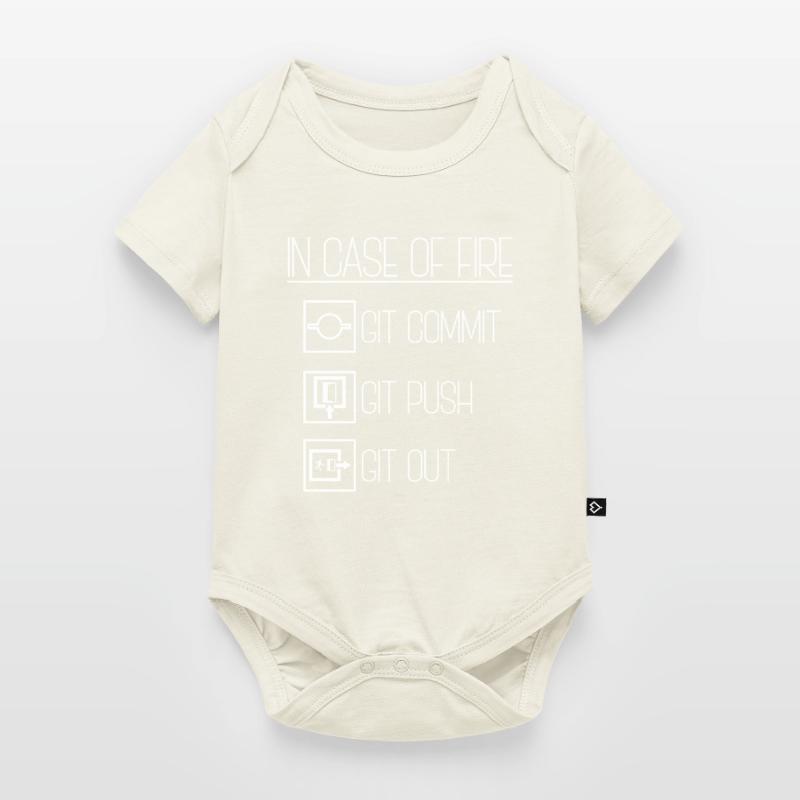 En cas d'incendie Git Commit Coding Programmer Linux Body à manches courtes Premium Bébé