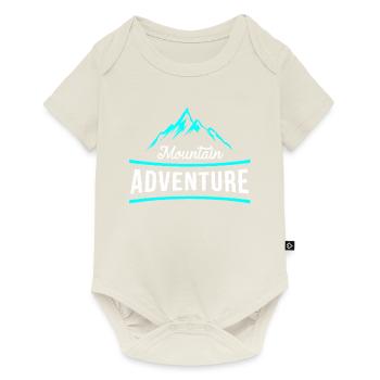 Cadeau d'alpiniste expériences montagne - Body à manches courtes Premium Bébé - blanc cassé - Devant