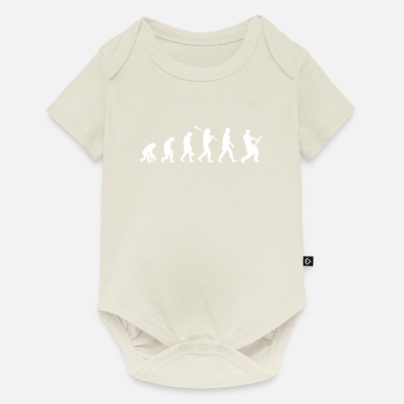 Évolution de la guitare - Body à manches courtes Premium Bébé - blanc cassé