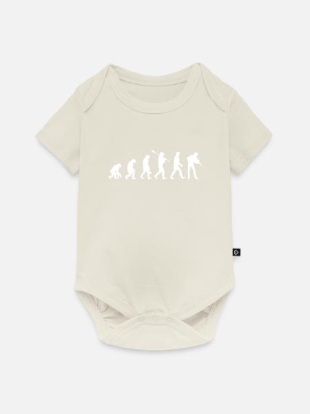 Geige Violine Evolution - Baby Premium Kurzarmbody - Naturweiß