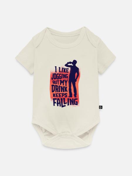 Joggen - Baby Premium Kurzarmbody - Naturweiß