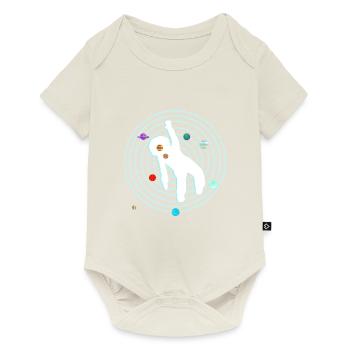 Astronaut in the solar system - Baby Premium short-sleeve bodysuit - off white - Front