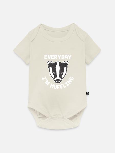 Dachs - Baby Premium Kurzarmbody - Naturweiß
