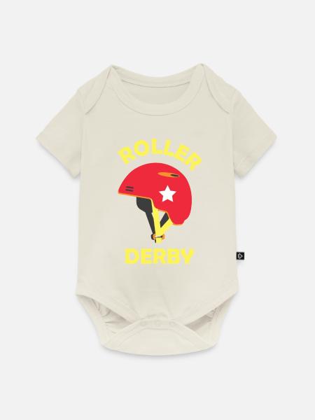 Roller Derby - Baby Premium Kurzarmbody - Naturweiß