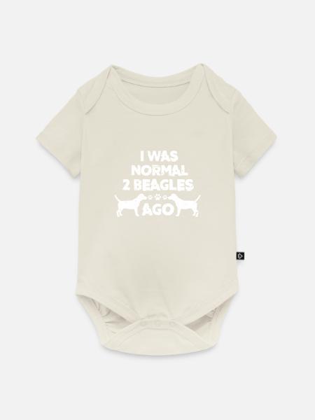 Beagle - Baby Premium Kurzarmbody - Naturweiß